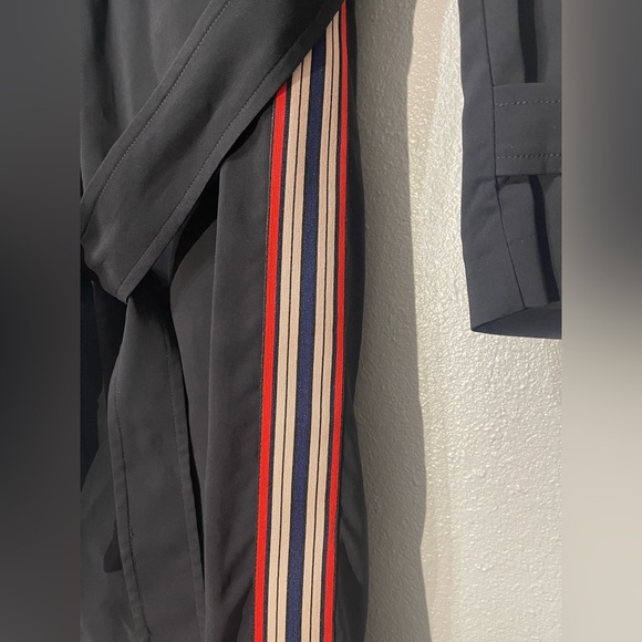 Pinko Black Coat with stripes on the sides - Size 6 - Picture 3 of 7